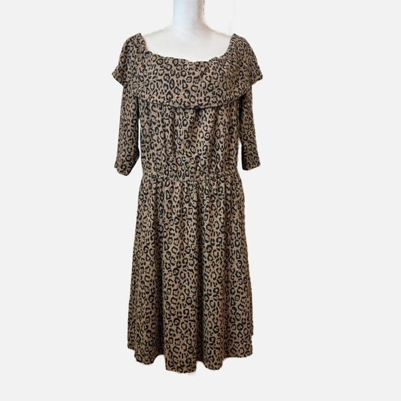 Lane Bryant Animal Cheetah Print Off the Shoulder Stretch Dress 18/20 NWT - Picture 2 of 13